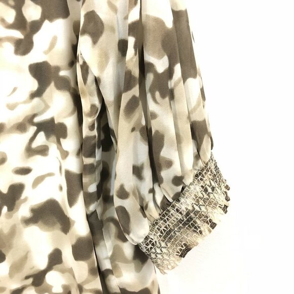 Alice + Olivia L Silk Smocked Off Shoulder Blouse - Picture 3 of 8